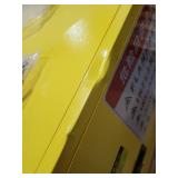 30 Gallon Flammable Storage Cabinet 23*18*35in, Fire Resistant Cabinet with Adjustable Shelves, Thickened Galvanized Steel Flammable Safety Cabinet for Commercial, Industrial and Home Use, Yellow