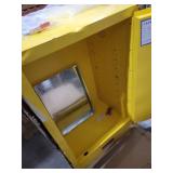 30 Gallon Flammable Storage Cabinet 23*18*35in, Fire Resistant Cabinet with Adjustable Shelves, Thickened Galvanized Steel Flammable Safety Cabinet for Commercial, Industrial and Home Use, Yellow