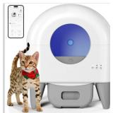 Automatic Cat Litter Box Self Cleaning Litter Box Large Capacity for Multiple Cats, App Control with Safety Sensors, Removable Washable Liner