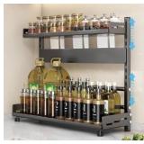 Spice Rack Organizer for Countertop, 2-Tier Height-Adjustable Spice Rack Organizer,