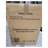 DWVO 3-Drawer Mobile File Cabinet, Pre-Assembled Metal Filing Cabinet for Legal/Letter Size, Lockable Office Storage with 6 Casters, White