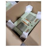 Foldable Plastic Storage Bin Cabinet with Wheels and Doors 4 Tier Bathroom Floor Organizer for Kitchen Laundry Toilet Collapsible Stackable Storage Box with Lids