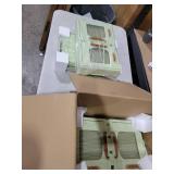 Foldable Plastic Storage Bin Cabinet with Wheels and Doors 4 Tier Bathroom Floor Organizer for Kitchen Laundry Toilet Collapsible Stackable Storage Box with Lids