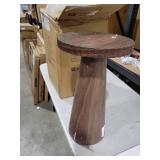 Small Round Pedestal Side Table, Wooden End Table for Living Room,