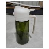 CXINYI - 16oz/470ml Olive Oil Dispenser for Kitchen with Stickers - 2 in 1 Olive Oil Sprayer for Cooking, Air Fryer, and Salad, White (Light-Proof Kitchen Gadget)