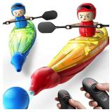 SYMA RC Boats 2 Pack for Kids 8-12, Remote Control Kayaks with 3 Magnetic Balls, 40 Mins Playtime (1 Battery), LED Lights, Perfect Water Toys for Pool, Water Table and Bathtub