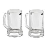 Amlong Crystal Lead-Free Beer Mug - 12 oz (Right For 1 Bottle), Set of 2