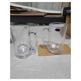 Amlong Crystal Lead-Free Beer Mug - 12 oz (Right For 1 Bottle), Set of 2