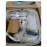 Veken Innovation Award Winner Stainless Steel Cat Water Fountain, 95oz/2.8L Automatic Pet Fountain with 6 Replacement Filters & 6 Pre-Filter Sponges & Silicone Mat for Cats, Dogs (Silver)