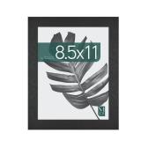 MCS Studio Gallery 8.5x11 Picture Frame Black Woodgrain Engineered Wood, Vertical & Horizontal Wall Hanging & Easel for Tapletop Display, Rectangle Photo Frame for Photos, Posters & Art Prints (1-Pack