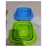 Foldable Beach Bucket, Large Silicone Pail Bucket Sand Buckets Collapsible Bucket, Sand Beach Toys for Kids Adults Beach Play Camping Gear Water Food Jug, Dog Bowls, Camping