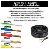 Wire stripper for drill, 14-12-10-8-6 gauge wire strippers,electrician tools, wire twister tool for drill, cable quick stripper set with 20 wire caps and 1 spare blade