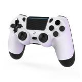 MOVONE Wireless Controller for PS4,Dual Vibration Game Joystick/Motion Sensing/Touchpad/Speaker/3.5mm Headphone,Compatible with PS4/Slim/Pro Console/PC(white+black)