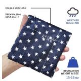 Nattork Cornhole Bags Set of 8 - Premium Corn Hole Bean Bags for Tossing - All Weather Resistant 8 Duck Cloth Double Stiched Corn Hole Bags and Tote Bags - Regulation Size (Star & Stripes)