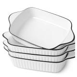 NUTRIUPS 34Oz Small Baking Dishes Set of 3, 8.1x5.7x2