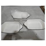 NUTRIUPS 34Oz Small Baking Dishes Set of 3, 8.1x5.7x2