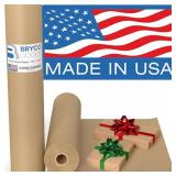 Bryco Goods 18\" x 1200\" Brown Kraft Packing Paper - USA Made - Versatile for Different Arts and Crafts Projects - Pin Up Your Work Or School Notes - Create Vision Board for Your Bedroom