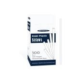 Party Essentials Disposable Plastic Drinking Straws, 10.25\" Giant/300 Count, Individually Wrapped Clear