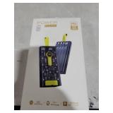 Portable Charger 10000mAh,22.5W Fast Charging Power Bank with Built in Cables,Transparent External Battery Pack with Flashlight,USB C in&out Portable Phone Charger for iPhone Samsung Android Cellphone