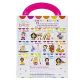 Disney Baby Princess Cinderella, Belle, Ariel, and More! - My First Library Board Book Block 12 Book Set - First Words, Colors, Numbers, and More! - PI Kids