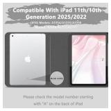 Ynaize for iPad 11th 10th Generation Case with Keyboard - Magnetic Wireless Detachable Keyboard Case Stand Folio Cover with Pencil Holder for iPad 11 inch A16 2025 & 10th Gen 10.9 inch 2022 (Black)