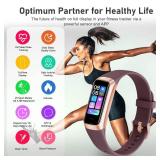 Zeacool Fitness Tracker with 24/7 Heart Rate, Blood Oxygen Blood Pressure Sleep Monitor, Activity Trackers 5 ATM Waterproof,Step Calorie Counter Pedometer Health Smart Watch for Women Men Bordea