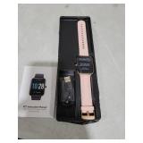 Fitness Tracker Fitness Watches for Women Men (Make/Answer Calls), 1.85\" Smart Watch for iPhone/Android Phones, Heart Rate/Sleep Monitor Steps Tracker Watch Pedometer IP68 Waterproof (Pink/gold)