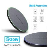 Fast Wireless Charger,20W Max Wireless Charging Pad Compatible with iPhone 17/16/15/14/13/12/SE/Pro/XS Max/XR,AirPods;FDGAO Wireless Charge Mat for Samsung Galaxy S25/S24/S23/Note,Pixel/LG