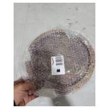 Hanobe Wooden Tray for Coffee Table: Candle Holder Plate Round Decorative Serving Tray - Vintage Table Centerpiece Rustic Farmhouse Home Decor