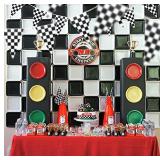 Piokio 100ft Black and White Checkered Flag Banner Racing Birthday Decorations, for Nascar Cars Party Supplies