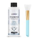 LANBEIDE 200ML Diamond Painting Sealer with Silicone Brush, Updated 5D Diamond Painting Glue Sealer Permanent Hold & Shine Effect Conserver for Diamond Painting and Jigsaw Puzzles (7 OZ)