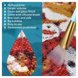 LANBEIDE 200ML Diamond Painting Sealer with Silicone Brush, Updated 5D Diamond Painting Glue Sealer Permanent Hold & Shine Effect Conserver for Diamond Painting and Jigsaw Puzzles (7 OZ)