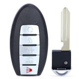 Keymall Smart Remote Keyless Entry Car Key Fob Replacement 433MHz 4A Chip for Nissan Altima Sentra Versa KR5TXN4 S180144803 5 Buttons