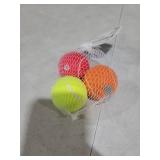 Outward Hound Squeaker Ballz 4-Pack Tennis Ball Dog Toys with Squeaker, Interactive Fetch Play for Pets Under 25 lbs, Training Balls for Indoor & Outdoor Exercise, Small, 2-inch