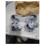 WHARSTM Caster Wheels, 3\" Locking Swivel Stem Casters Set of 4, 3/8\"-16 x 1 (Screw Diameter 3/8\", Length 1\") Rubber Casters with 360 Degree No Noise Wheels for Furniture