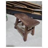 EKDJKK Sturdy Step Stool 10.6 Inch Rustic Solid Wooden Footstool for Kids & Adults Small Bench Plant Stand Fishing Stool, Perfect for High Beds, Kitchen, Bathroom, Closet, Sink