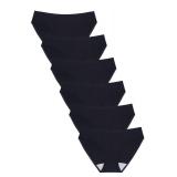 Wealurre Seamless Underwear Invisible Bikini No Show Nylon Spandex Women Panties(826s black)