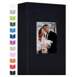 Artfeel Photo Album 4x6 with 300 Pockets,Slip-in Picture Albums,Linen Cover Memory Book with Front Window,White Page Vertical Photo Book for Wedding,Family,Anniversare,Baby,Vacation