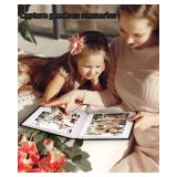 Artfeel Photo Album 4x6 with 300 Pockets,Slip-in Picture Albums,Linen Cover Memory Book with Front Window,White Page Vertical Photo Book for Wedding,Family,Anniversare,Baby,Vacation