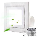 FEITON Bathroom Exhaust Fan with Light, Ceiling Mount, 110 CFM 1.0 Sones 4 Inch Duct, Quiet Square Bath Fan Light Combo, Shower Exhaust Fan with Light