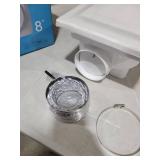 FEITON Bathroom Exhaust Fan with Light, Ceiling Mount, 110 CFM 1.0 Sones 4 Inch Duct, Quiet Square Bath Fan Light Combo, Shower Exhaust Fan with Light