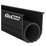Ginchain Garage Door Seals Bottom Rubber Weather Stripping Kit with 1/4\" T-Ends Seal Strip Replacement, Universal U+O Ring Weatherproof Threshold Buffering Sealing Rubber 16ft