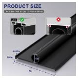 Ginchain Garage Door Seals Bottom Rubber Weather Stripping Kit with 1/4\" T-Ends Seal Strip Replacement, Universal U+O Ring Weatherproof Threshold Buffering Sealing Rubber 16ft