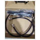 Bathroom Faucets for Sink 3 Hole, Hurran 4 inch Oil Rubbed Bronze Bathroom Sink Faucet with Pop-up Drain and Supply Hoses, Stainless Steel Lead-Free Centerset Faucets for Vanity RV