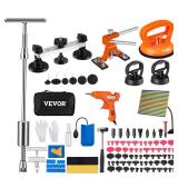 VEVOR 117 PCS Dent Removal Kit, Paintless Dent Repair Kit with Golden Lifter, Bridge Puller, Slide Hammer T-bar Dent Puller, Suction Cup Dent Puller for Auto Body Dents, Hail Damage, Door Ding