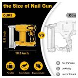 BROVR 18 Gauge Brad Nailer Cordless & Staple Gun for Dewalt 20V Battery (Not Included), 2-in-1 Electric Nail Gun Battery Powered with 2000 Nails for Wood Carpentry, Drive 1-1/4\" Nails & 7/8\" Staples