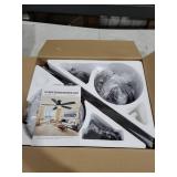 JSAITEE Ceiling Fans with Lights, 52 Inch Low Profile Ceiling Fan with Light, Flush Mount, DC Reversible Motor, Noiseless, Brown 6 Speeds Ceiling Fan for Bedroom