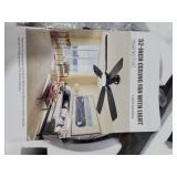 JSAITEE Ceiling Fans with Lights, 52 Inch Low Profile Ceiling Fan with Light, Flush Mount, DC Reversible Motor, Noiseless, Brown 6 Speeds Ceiling Fan for Bedroom