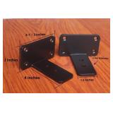 24 Pack - 4 inch Black Hidden L Shelf Bracket (1/5 Inch Thicked) Iron Floating Shelf Brackets Rustic Industrial Metal Brackets for Shelf Support