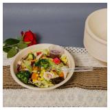emlifepak 32oz Disposable Salad Bowls 150Pack, Big Paper Bowls, Large, Heavy-Duty, Eco-Friendly, Bulk Pack, Compostable Bowls, Biodegradable Made of Sugar Cane Fibers,Perfect For Salad